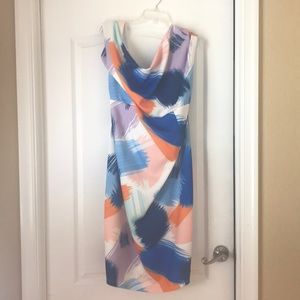 Asos multi color, one shoulder, dress